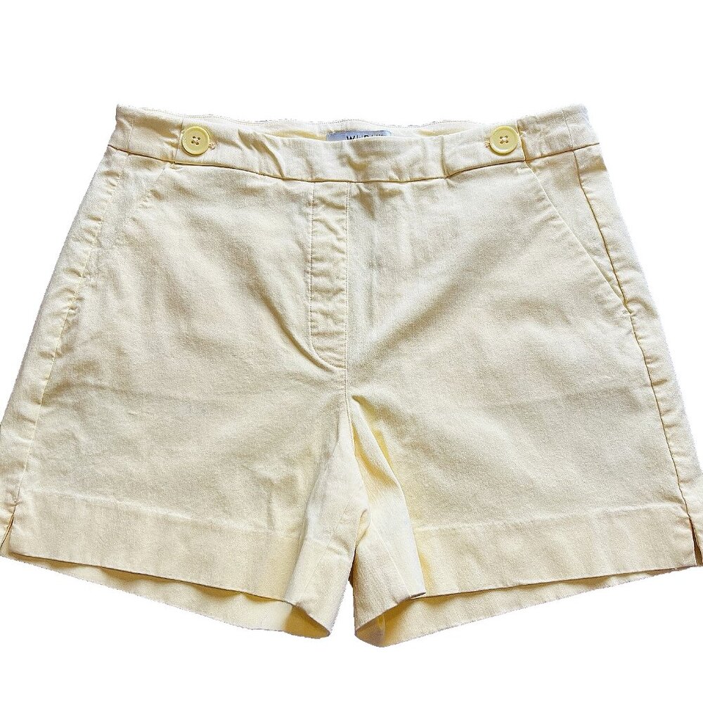 WHBM Women's Size 12 Shorts Yellow Stretch Pullon 5" Inseam